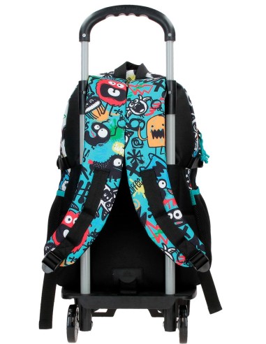 MOCHILA ADAP. 44CM 2C. C/CARRO. MOVOM MONSTERS